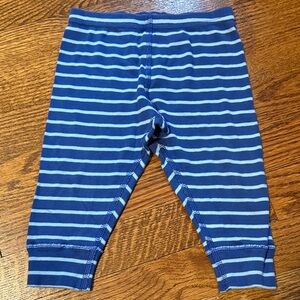 Hanna Andersson Blue Striped Kids Leggings sz 12-18m